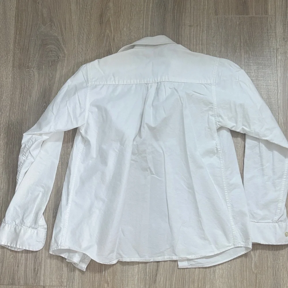 Izod Kids White Button-Down Shirt with Subtle Collar Contrast