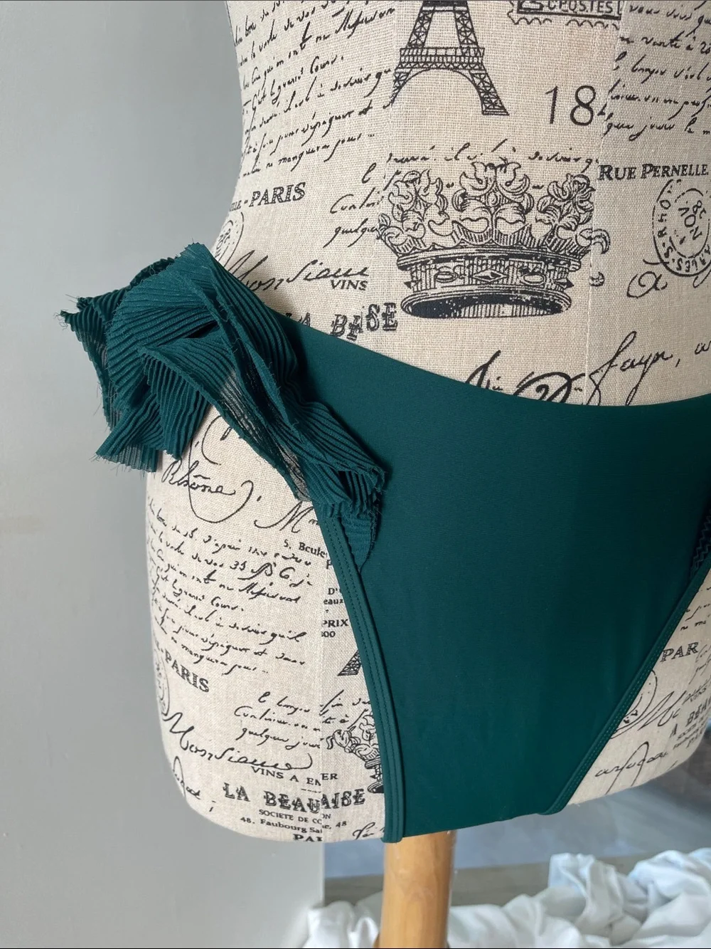 Andrea Iyamah Emerald Green Ruffle Bikini