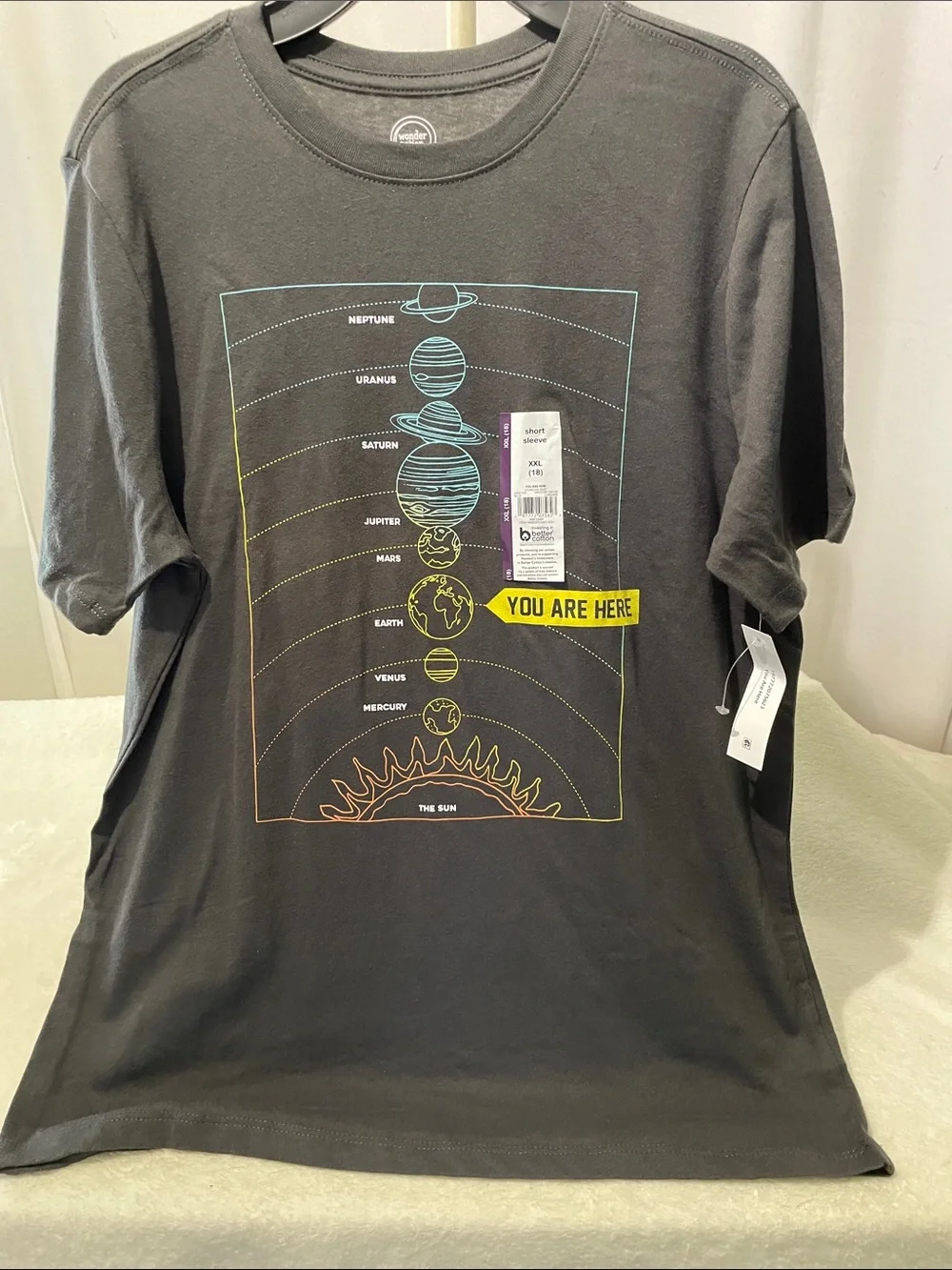 NEW 🆕 Graphic Solar System Tee with Neon Accents