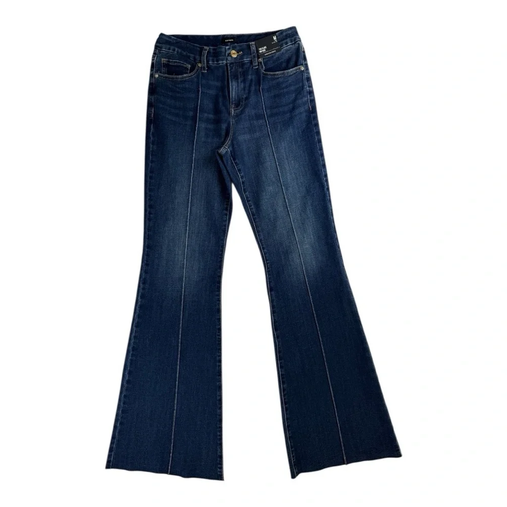 Express Y2K-inspired Flare Jeans Mid Rise Stretch Denim Size‎ M 6/8/10