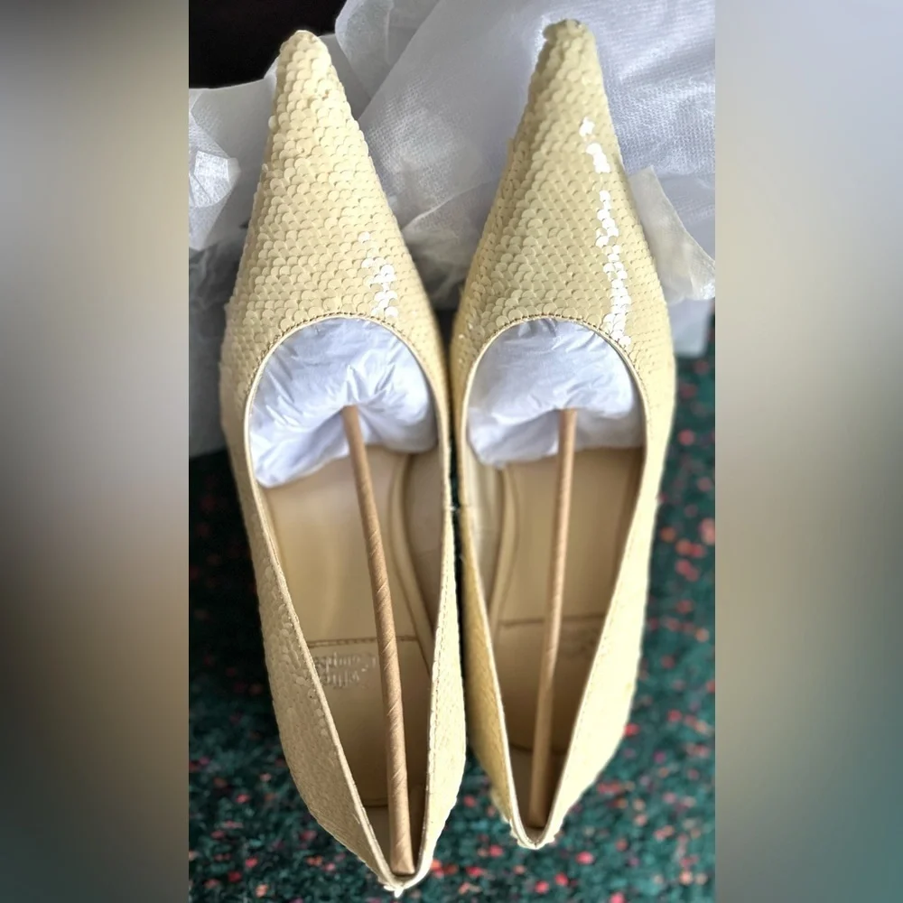 Jeffrey Campbell Risk Sequin Heels — NWT, Rare Neutral Colorway, Size 8