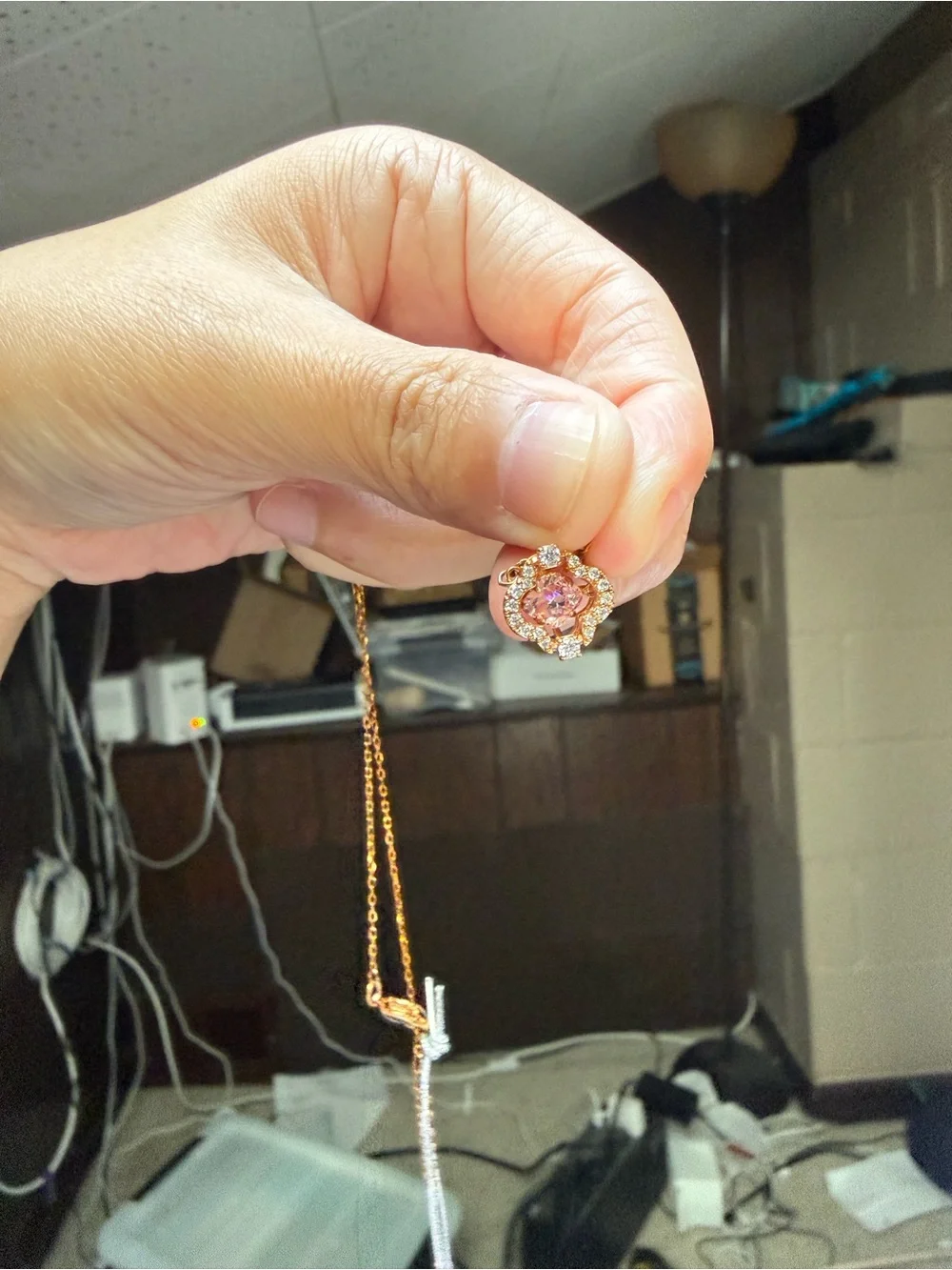 Swarovski clover necklace