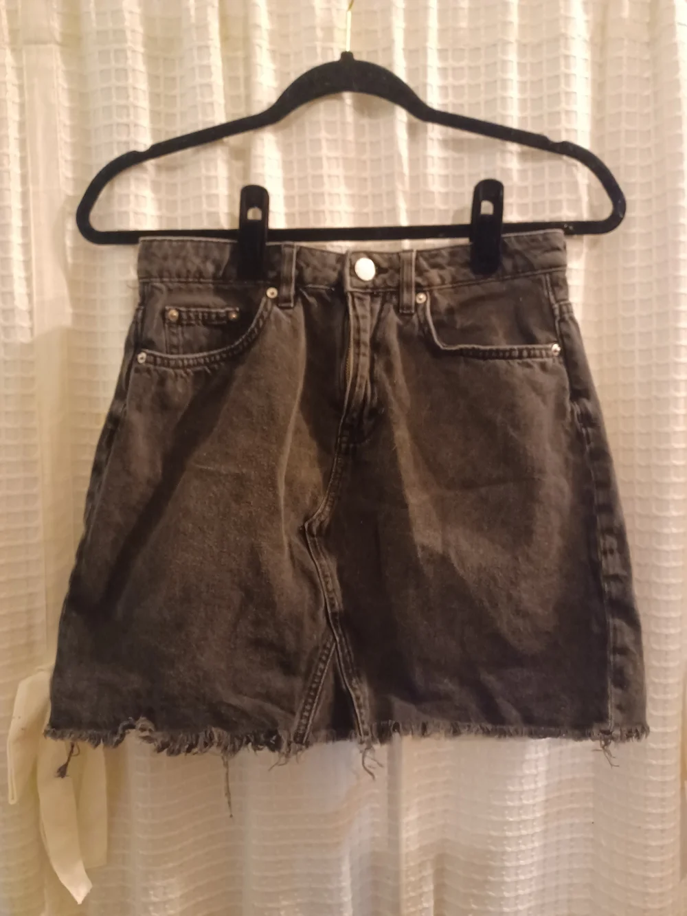 Divided charcoal gray denim mini skirt