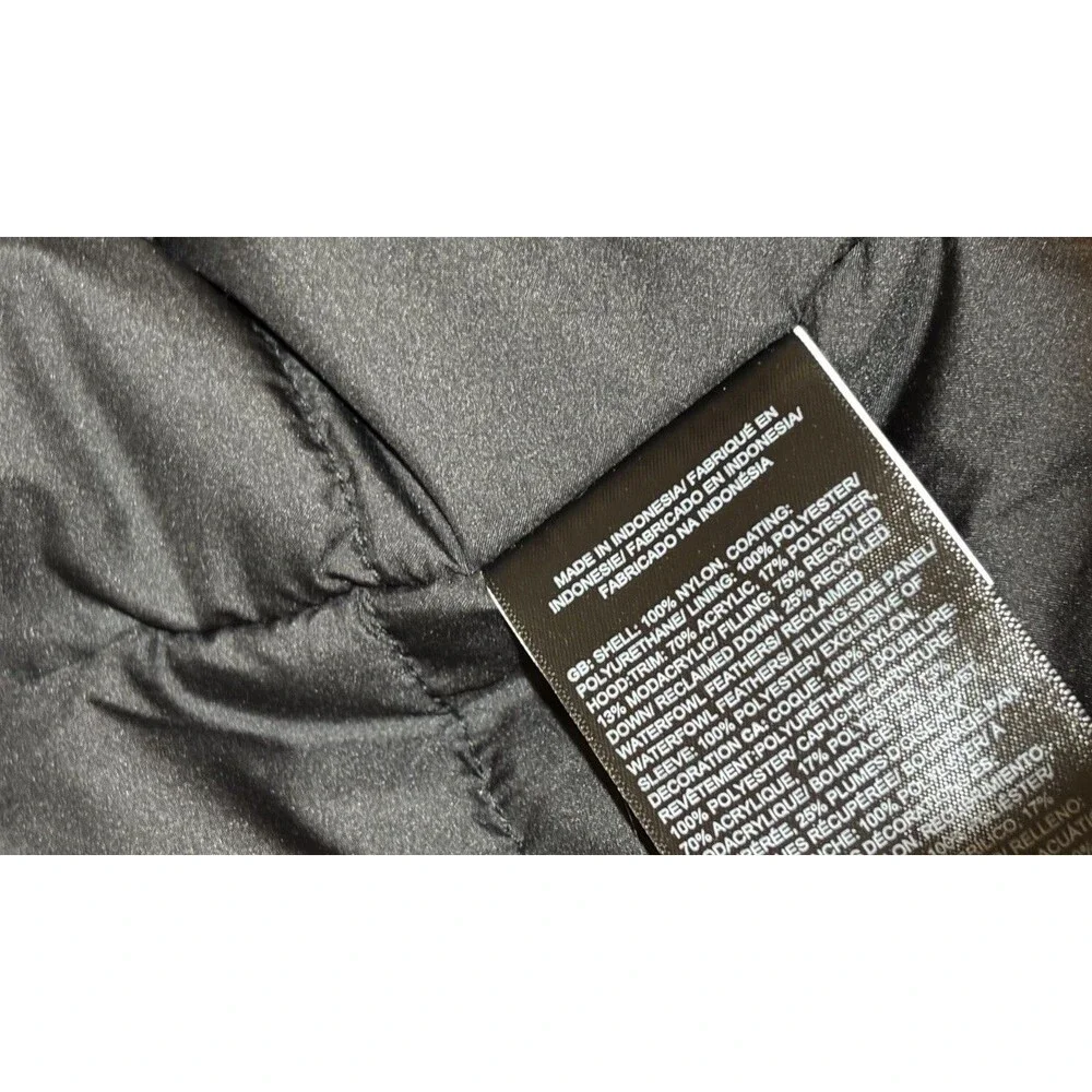 The North Face dwn large tags