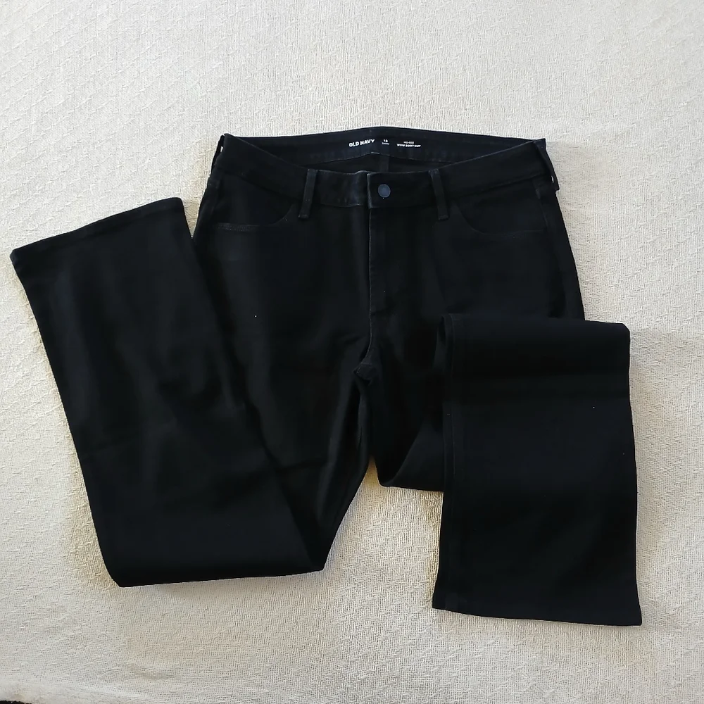 old navy ♡ wow bootcut jeans black 12 grunge indie 90s norm core timeless denim