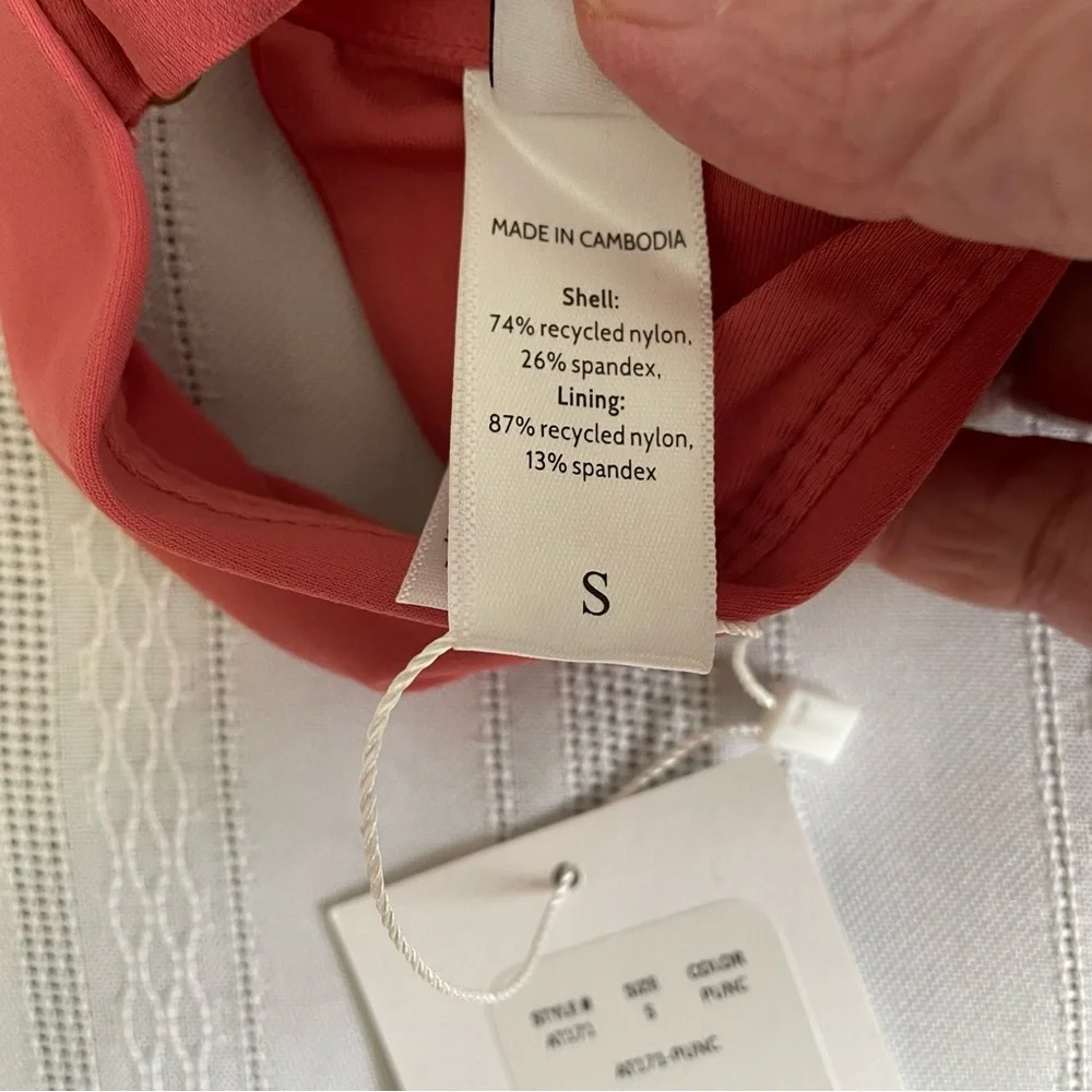 Andie Swim The Sicily Top Size S Punch Pink NWT