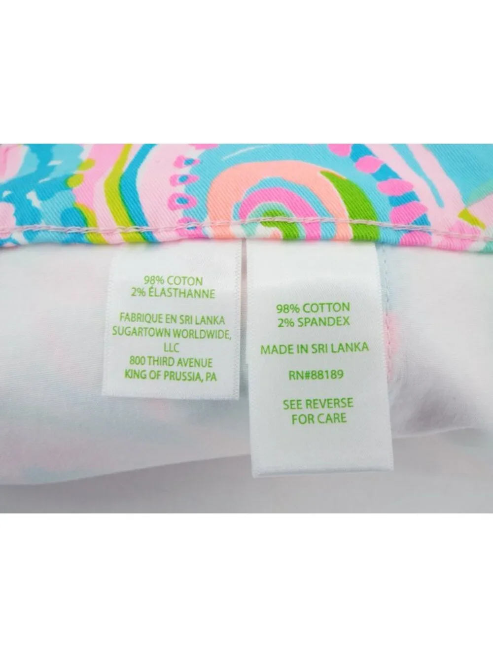 Lilly Pulitzer hem stretch washable