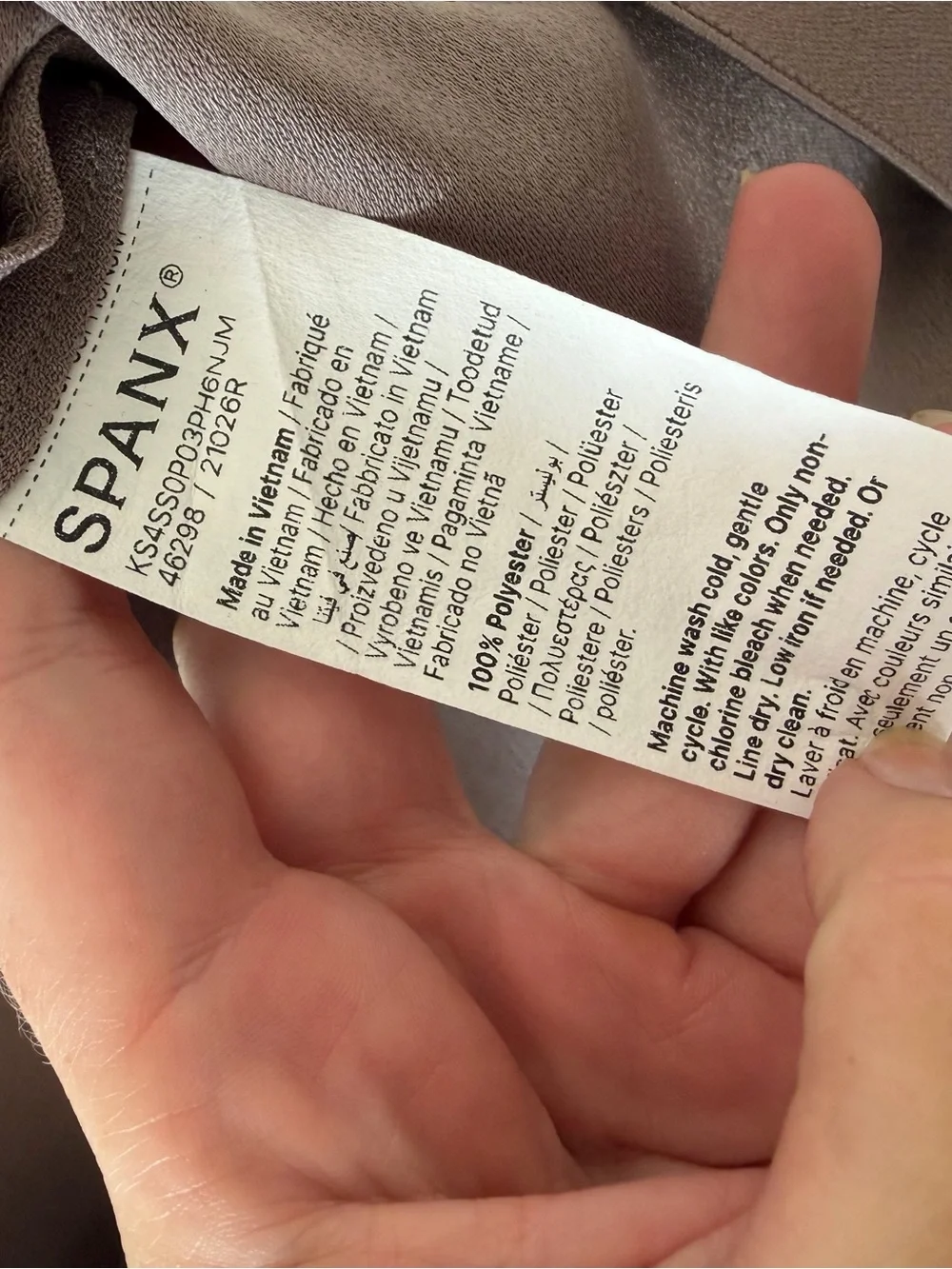 SPANX skirt tags size