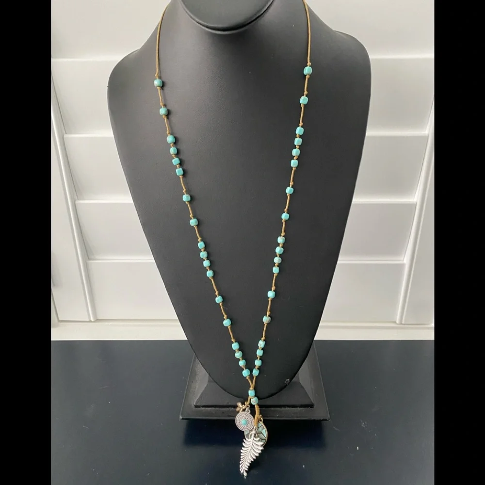 Lucky NWOT Turquoise charm necklace