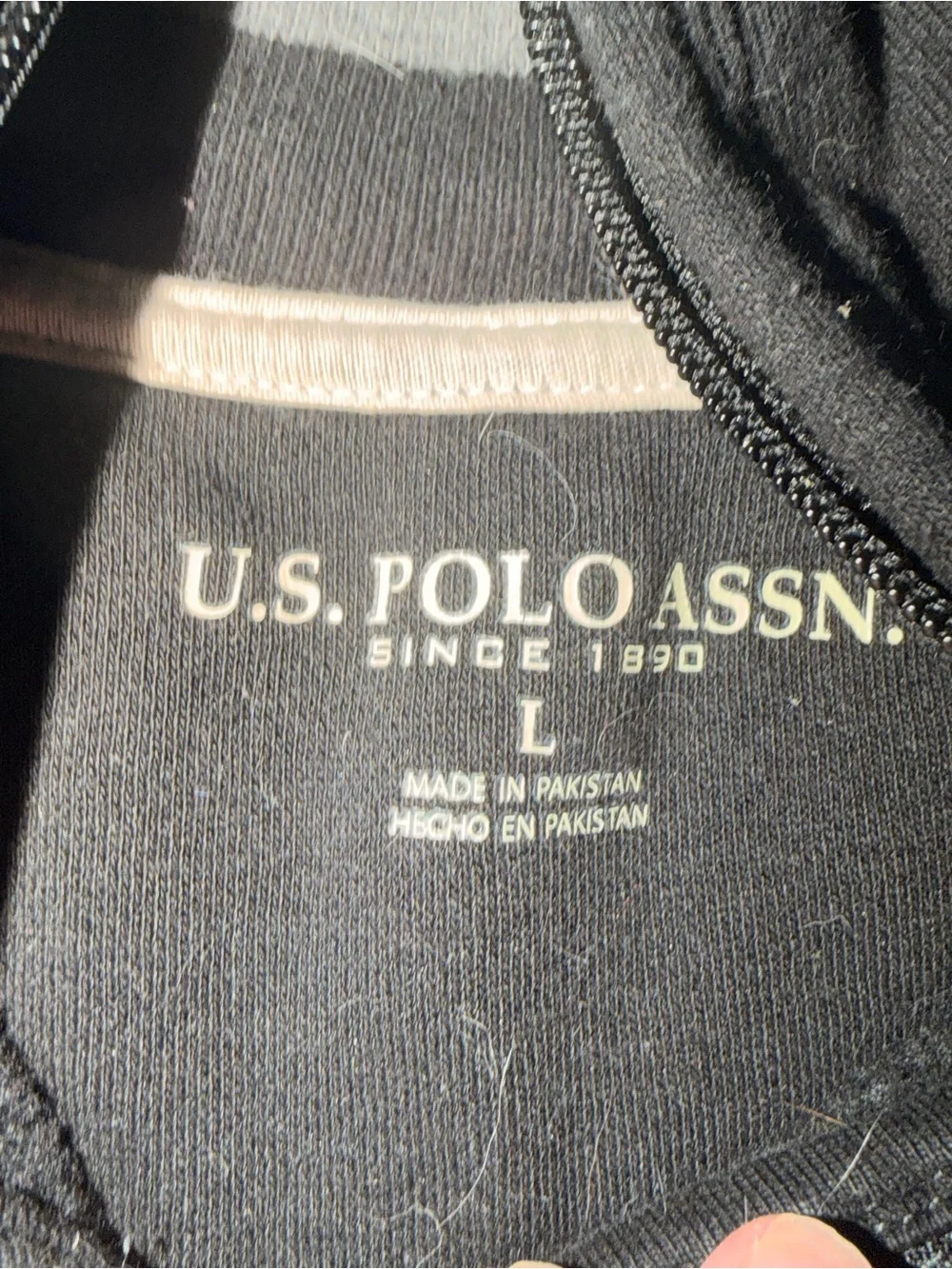 U.S. Polo Assn. Black Half-Zip Sweater with Polo Player Logo - Men's
