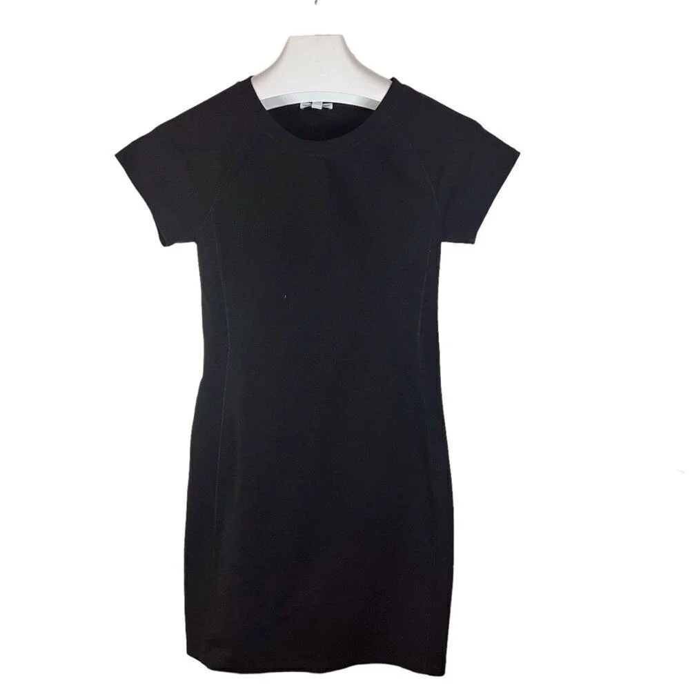 Standard James Perse Women's Black Fitted Dress Size 2 Small Spot See‎ Pics