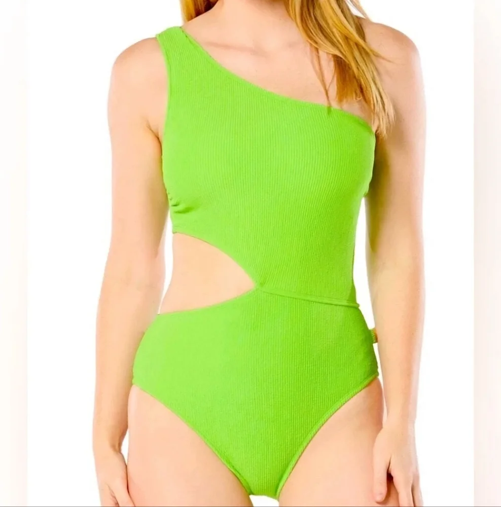Michael Kors‎ One Shoulder Side-Cutout Women's One Piece Swimsuit