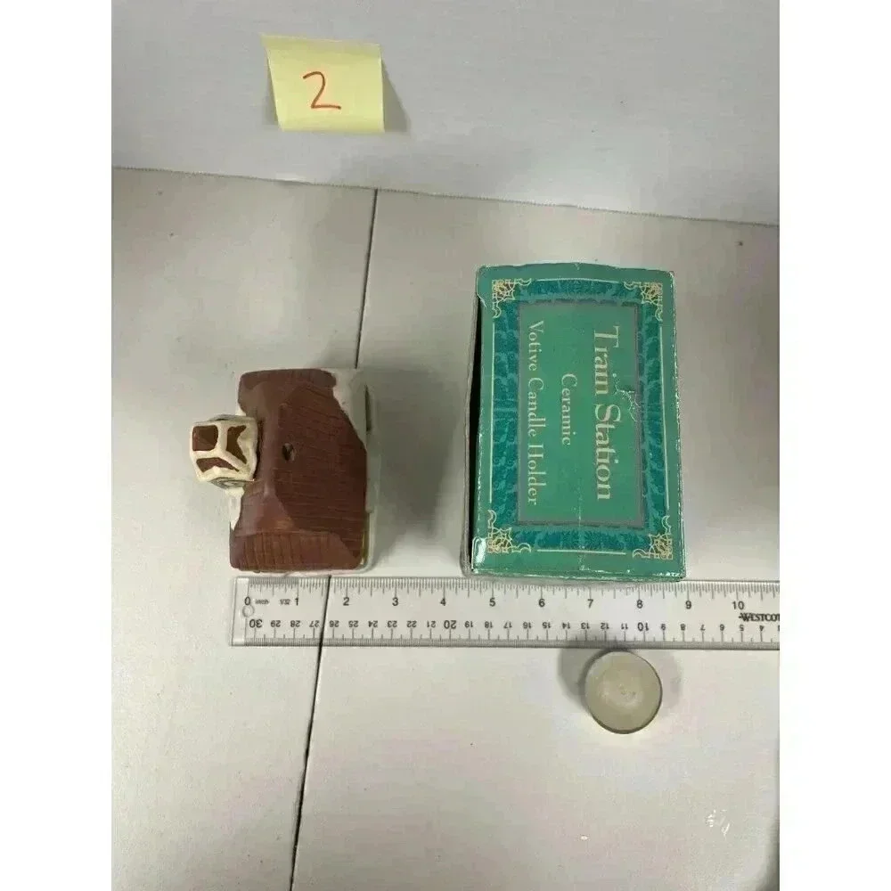 Giftco Inc Ceramic Train Station Votive Candle Holder