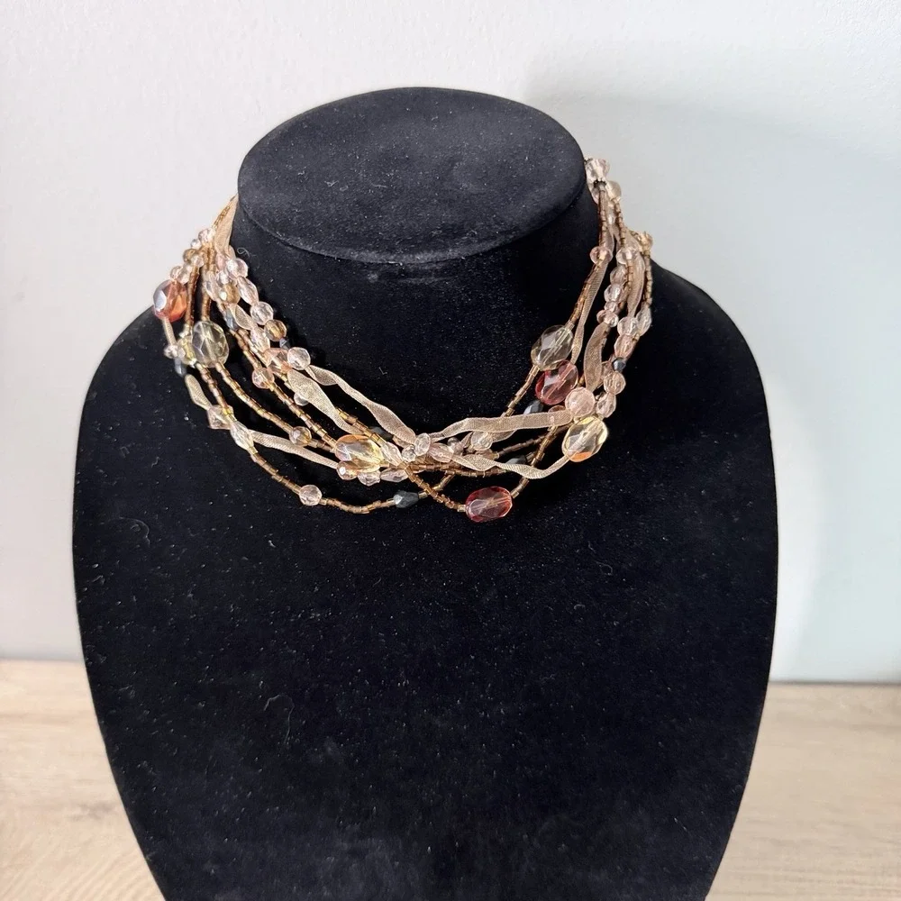 Boho Layered Choker‎ Necklace Romantic Fairycore Cottagecore Statement Jewelry