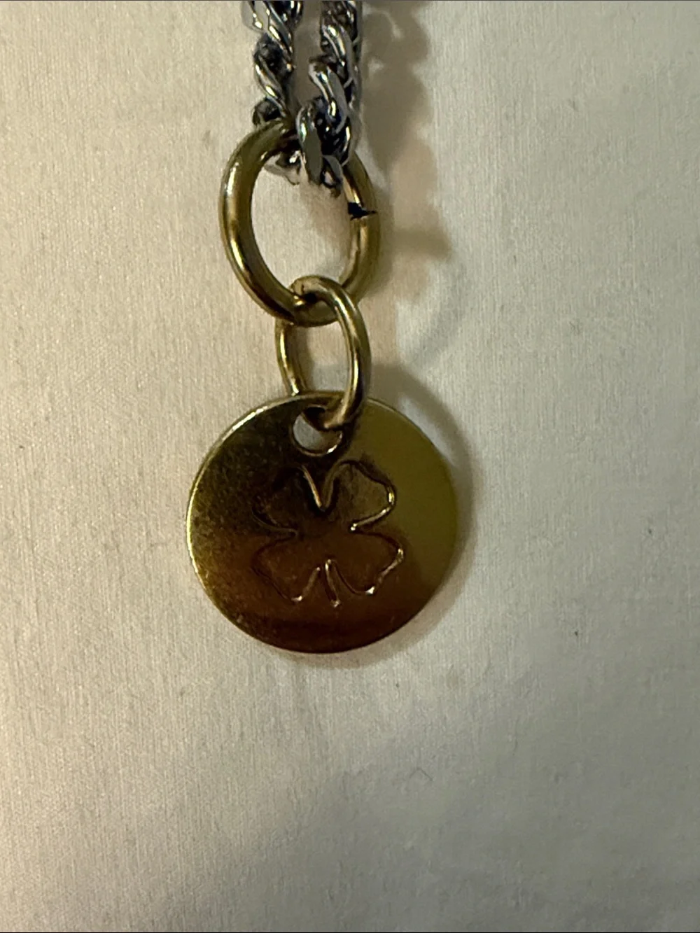 Gold Clover Disc Pendant Necklace - Women Jewelry