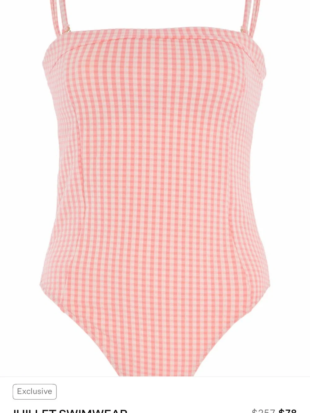 Juillet Pink Gingham One-Piece