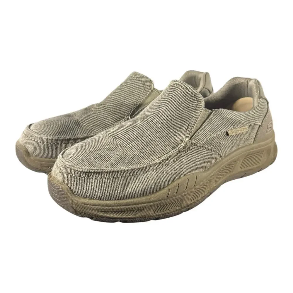 Skechers Men's Expected Avillo Relaxed Fit Slip-On Shoes Khaki Size 11
