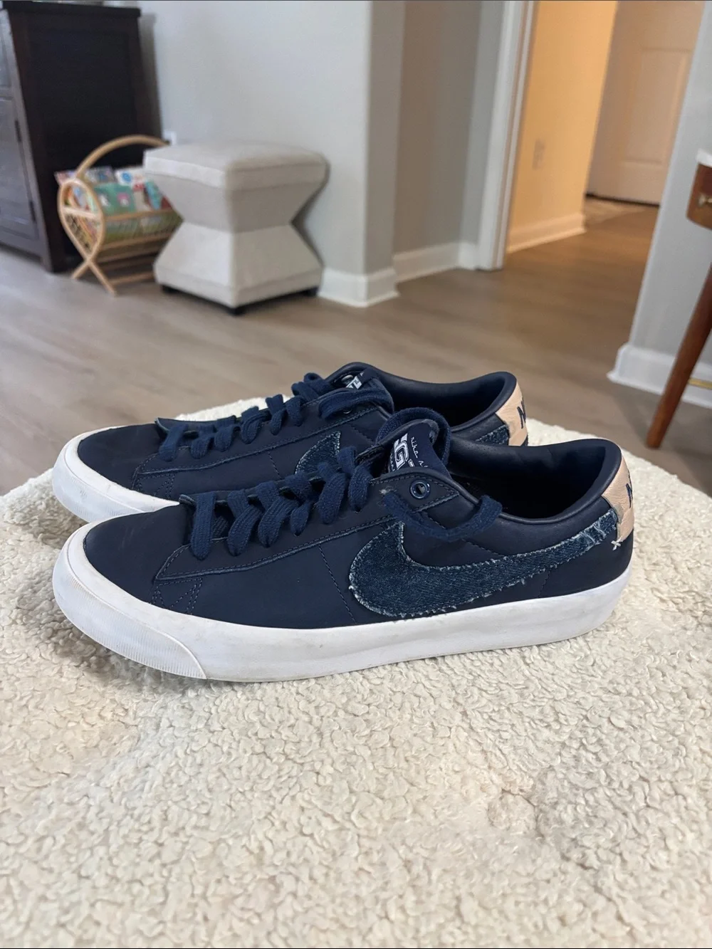 Nike Blazer Low Mens Size 9.5 GT SB Midnight Navy Denim shoes sneakers DM8890-40