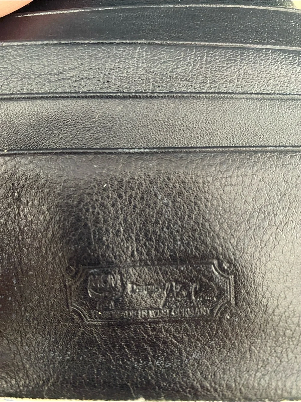 MCM Visetos Leather White/Blue Monogram Bifold Wallet