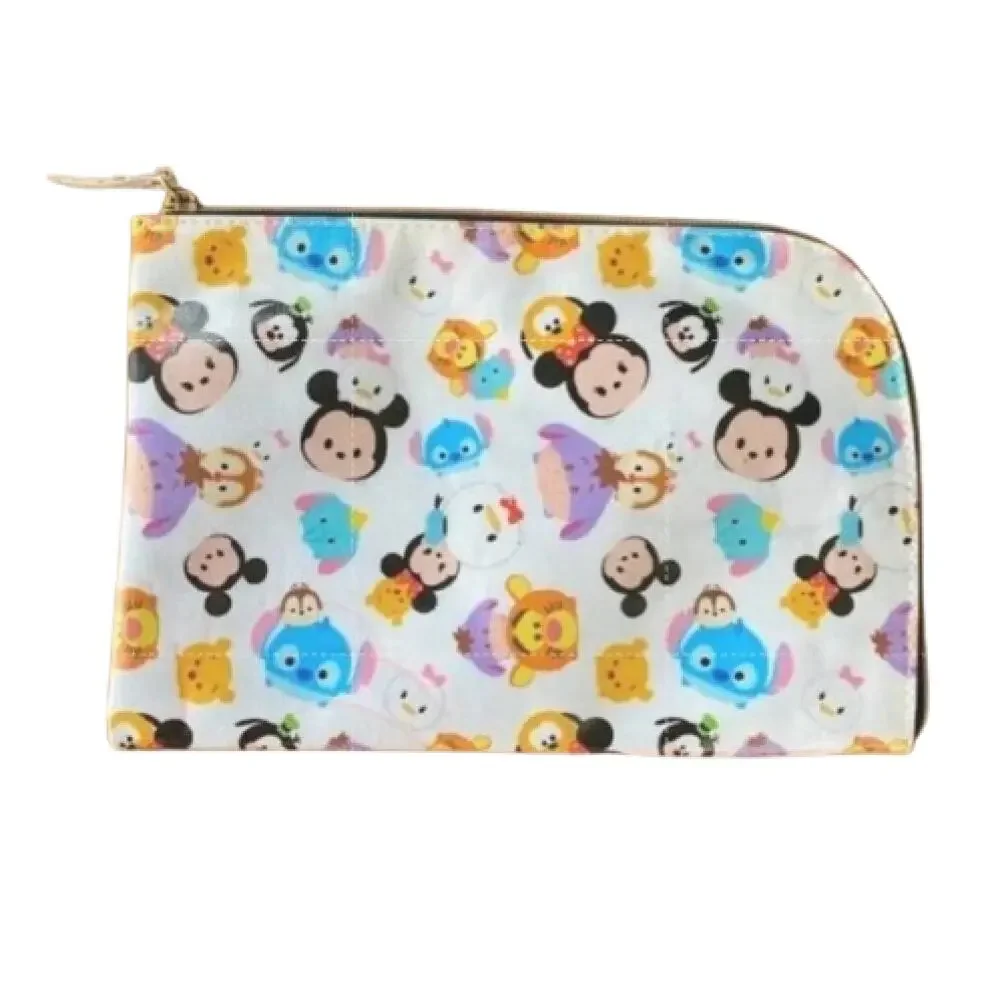 DISNEY STORE Tsum Tsum Zipper Cosmetic Pouch Makeup Bag Blue Lining 9