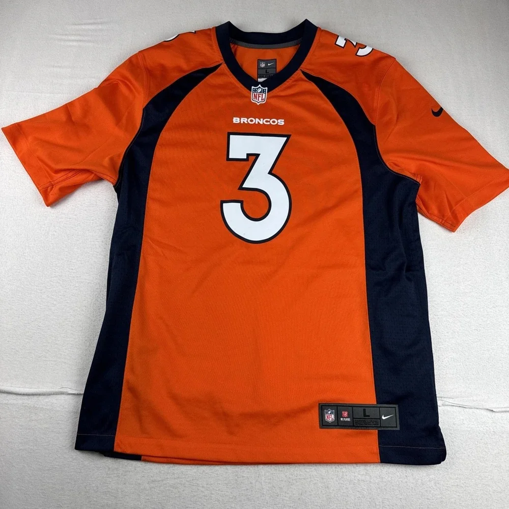 Russell Wilson Denver Broncos Mens Nike On-Field NFL Jersey Large Orange