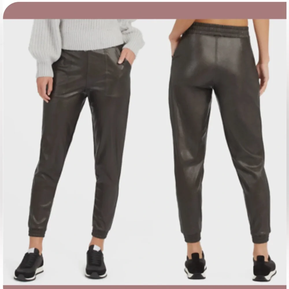 SPANX Faux-Leather Joggers