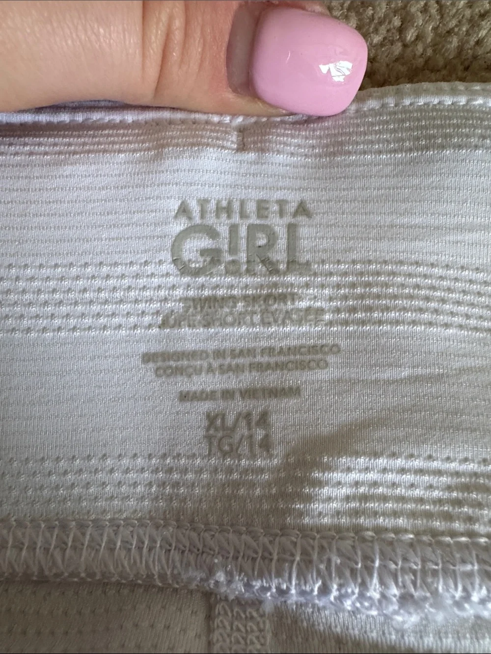 Athleta white tiered