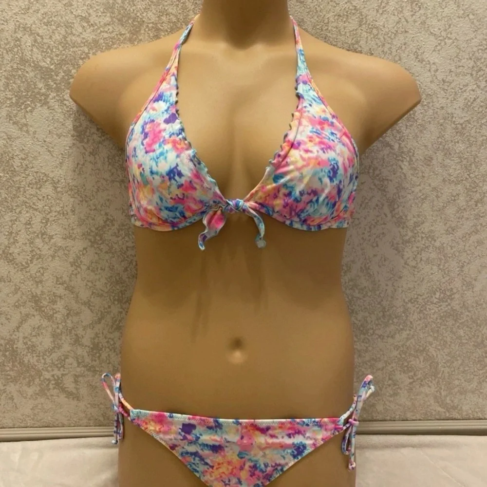 Victoria's Secret Pastel Watercolor Tie-Dye Bikini