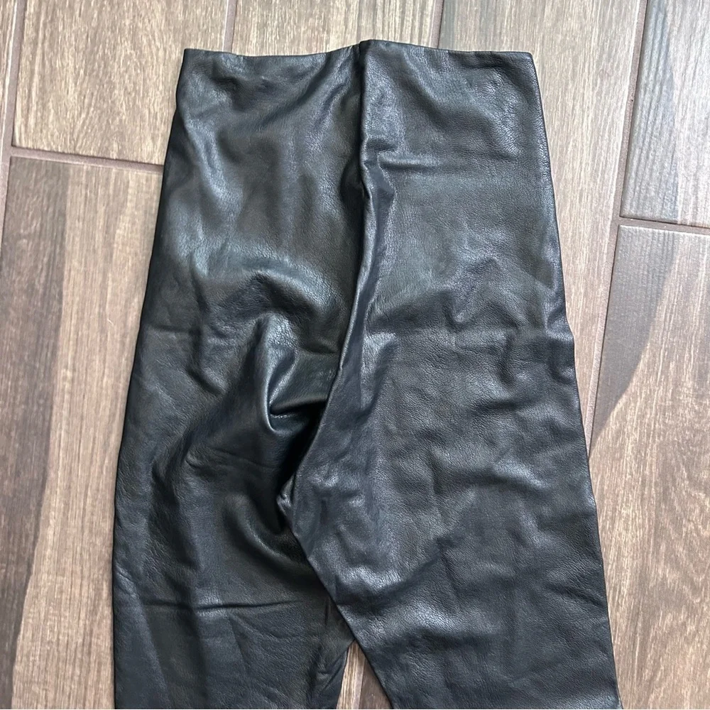 Commando Perfect Control High Rise Faux Leather Leggings in Black Sz S