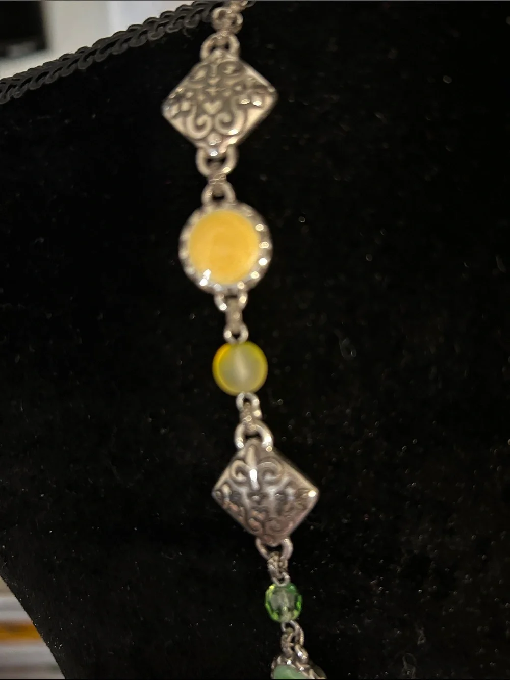 Brighton Multicolor Beaded Silver-Tone Long Necklace NWOT