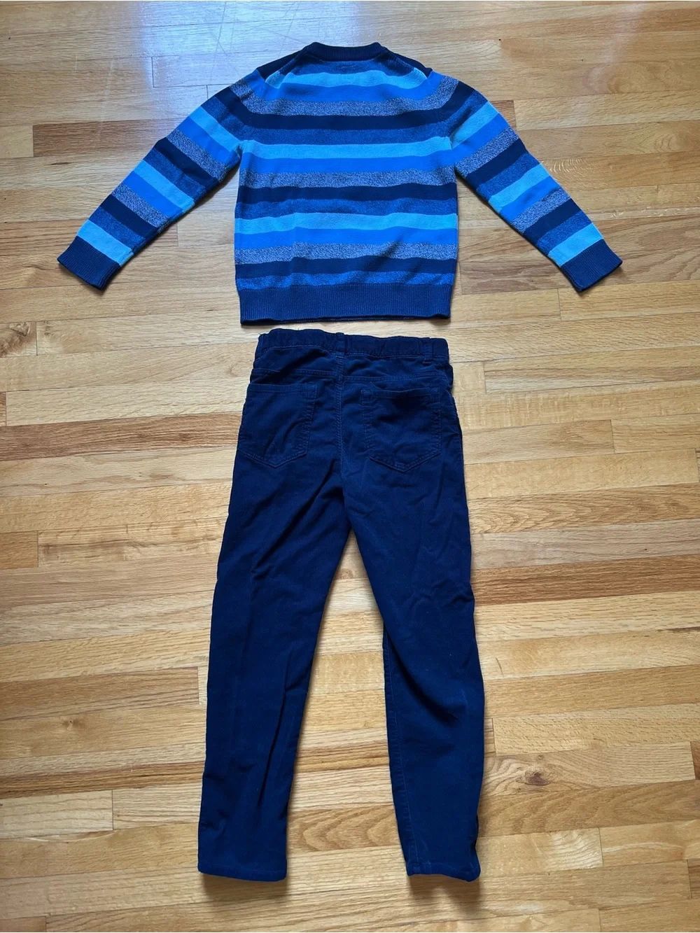 GAP Blue Striped Sweater Kids M and Blue Corduroy size 9-10 L.O.G.G. Pants