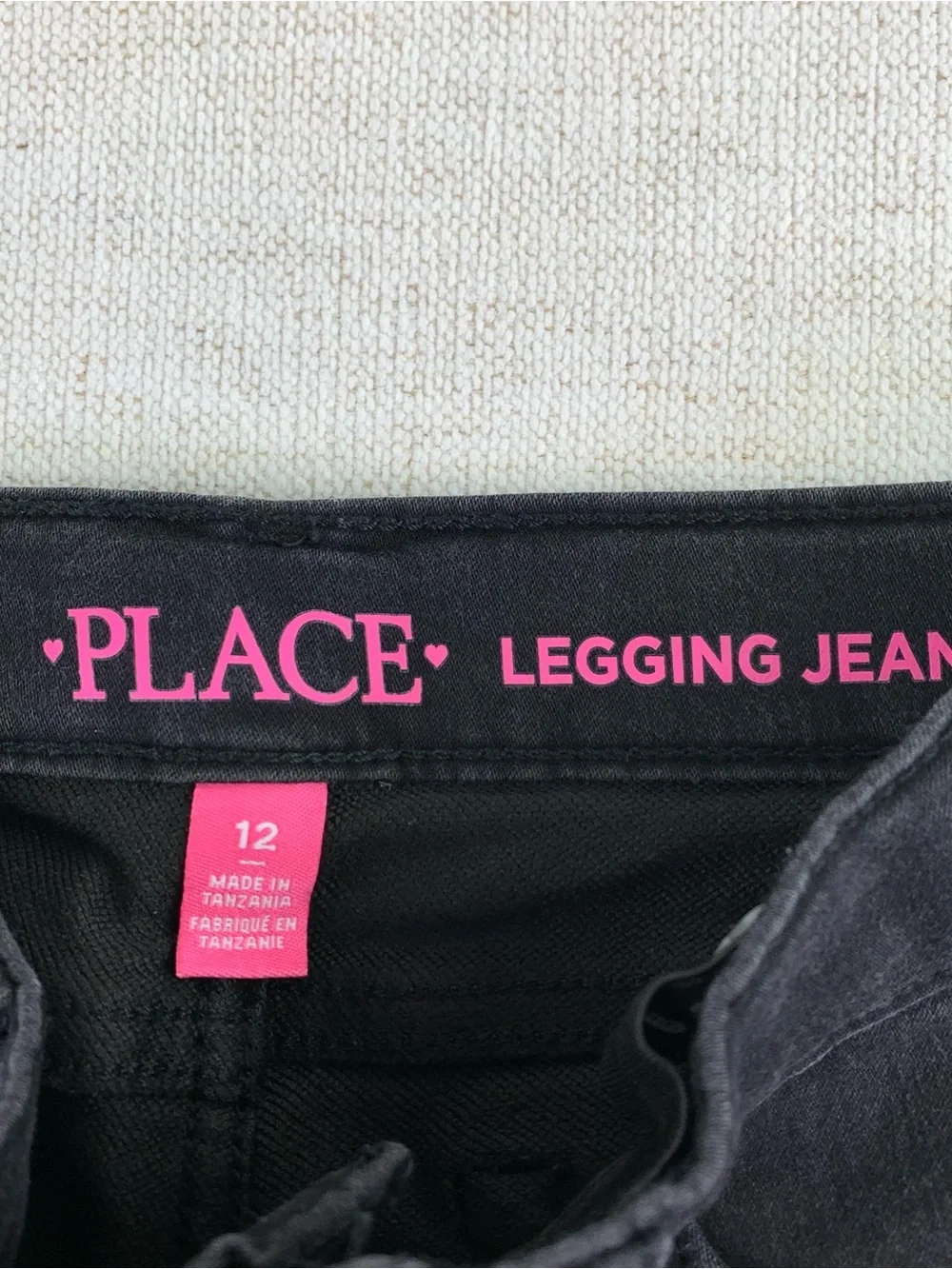 The Children Place legging jeans in faded black skinny jeans adjustable waist