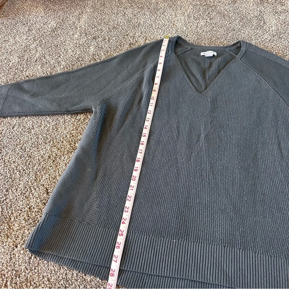 [Athleta] Gray Ribbed Knit Hanover Sweater