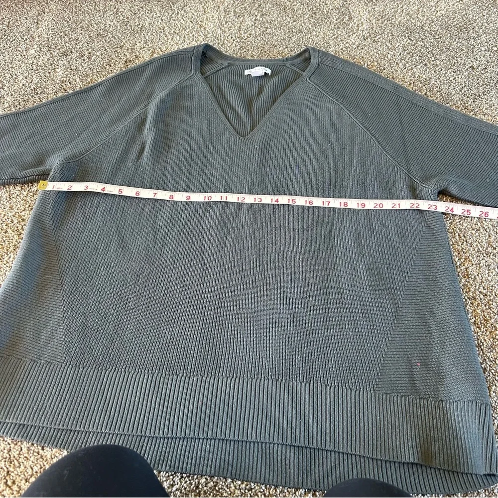 [Athleta] Gray Ribbed Knit Hanover Sweater