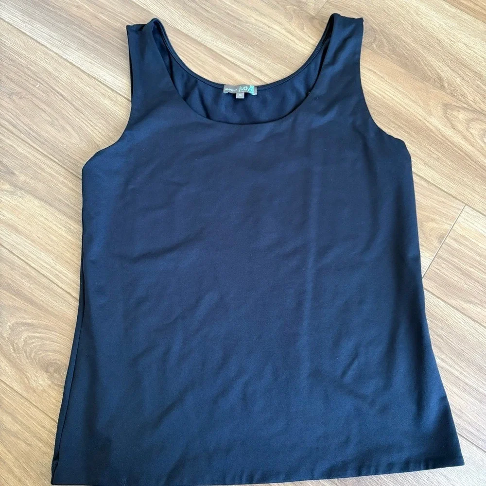 Judy P‎ Christina Sabrina UPF 50 Tank Top Slimming Preppy Career Office Luxury