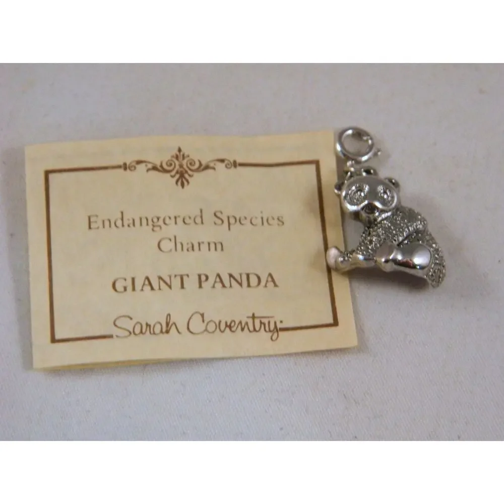 Sarah Coventry Panda Pendant Original Box, 1979 Endangered Species Series 9009