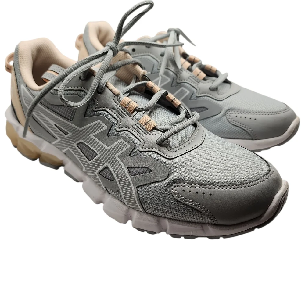 Asics Gel-Quantum‎ 90 3 Grey White Cream Womens Shoes Size 8.5 1202A040