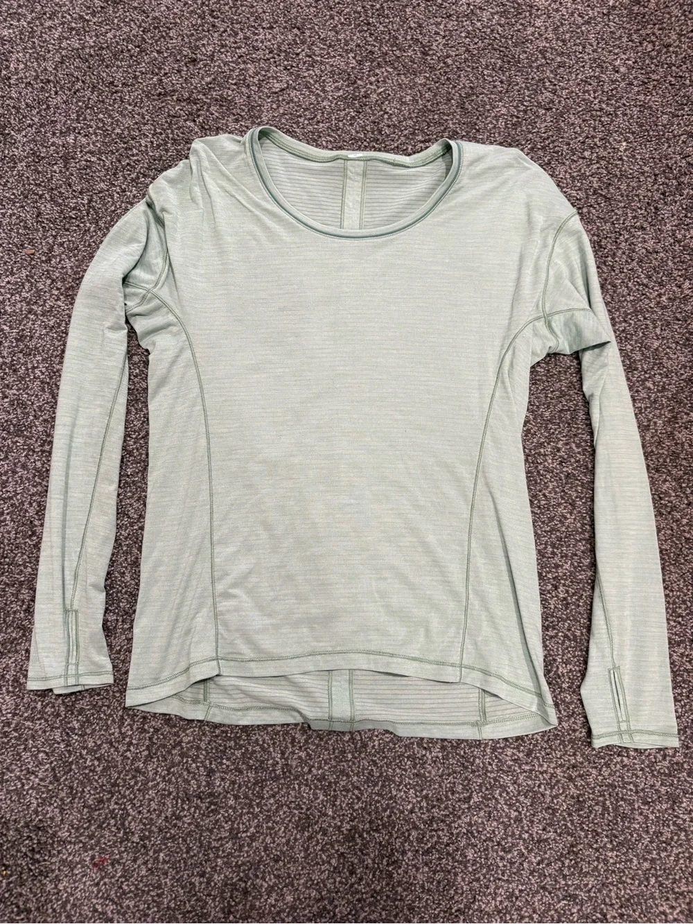 lululemon athletica Mint Green Long Sleeve Crew Top