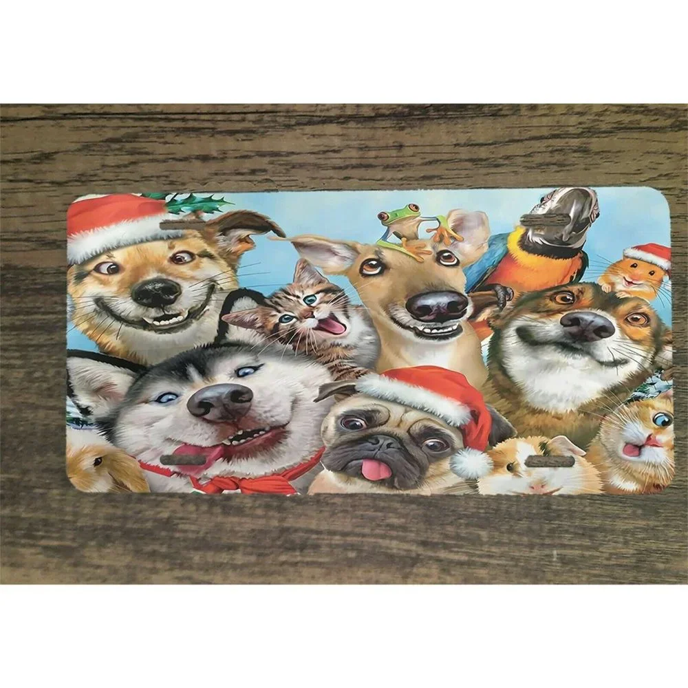 Funny Dog Cartoon Artwork 6x12 Custom Mountable License Plate Frame‎