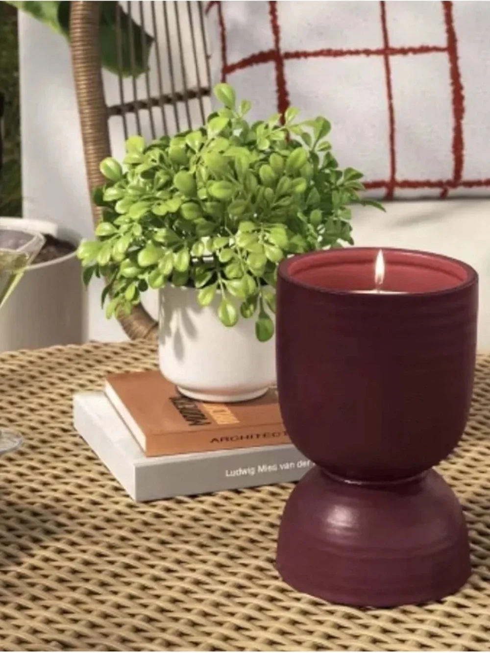 Threshold Ceramic Citronella Hourglass Outdoor Candle