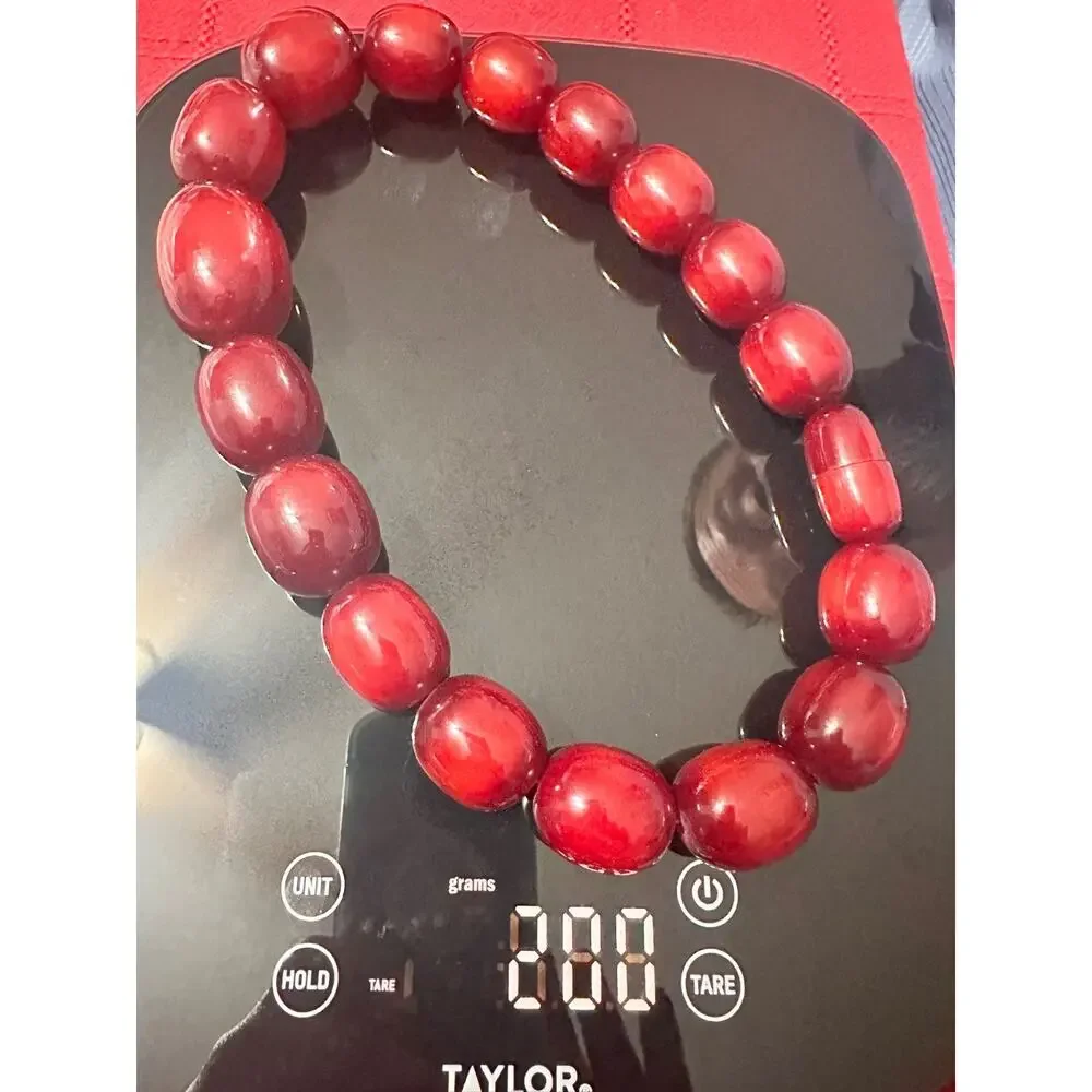 200g Bakelite Faturan Cherry Amber Rarity Sai Baba Beads Necklace