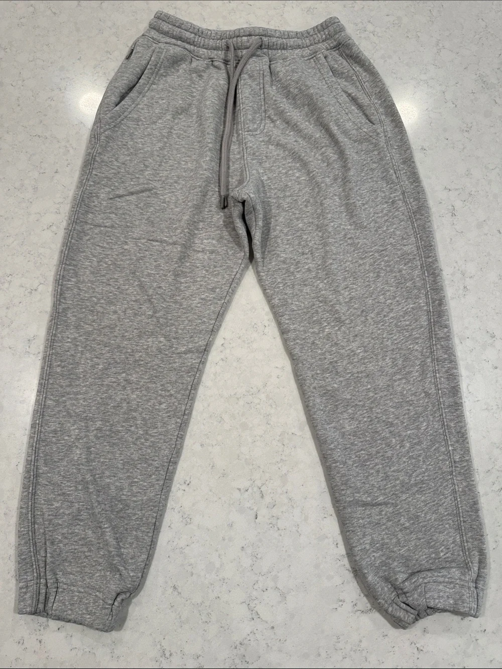 Hollister Men’s XS Classic Gray Jogger Cuffed Logo Pockets Elastic Drawstring