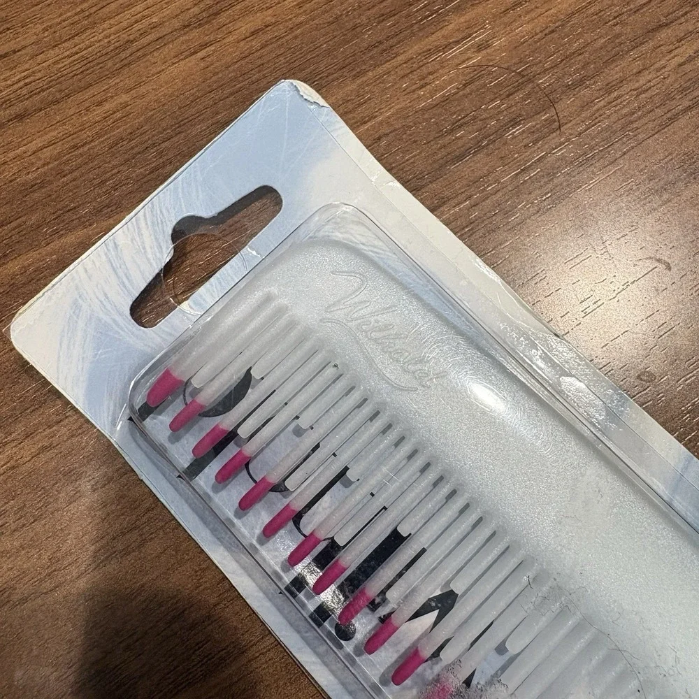 Vtg Wilhold Hair Lift And Teaser Comb White Pink Color Dip 7433 NEW