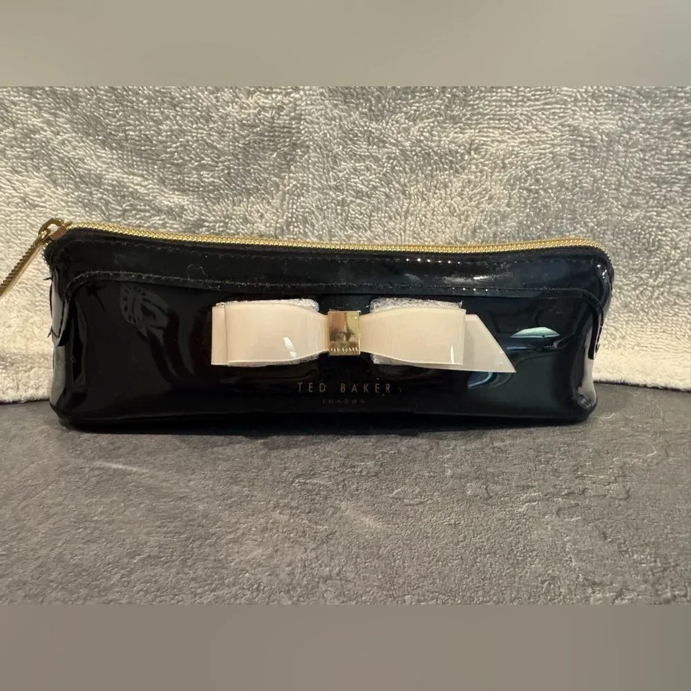 Ted Baker Black Patent Pouch with Bow
