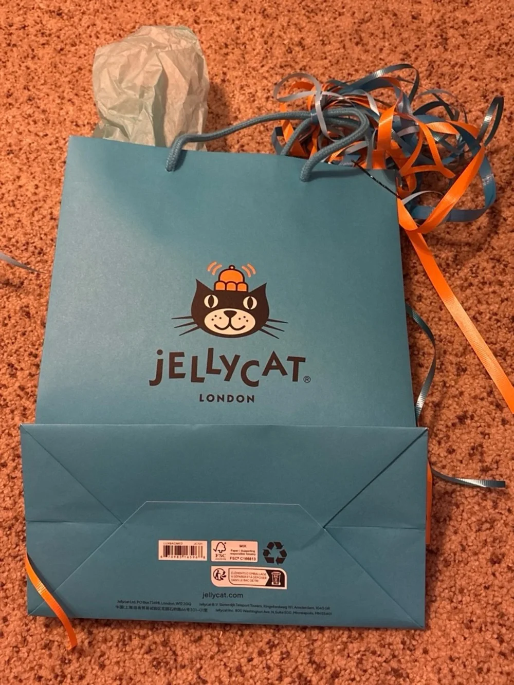 Jellycat blue gift