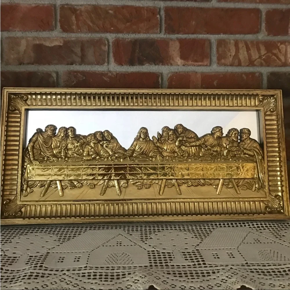 Vintage Last Supper Gold 3D Mirror‼️FINAL SALE