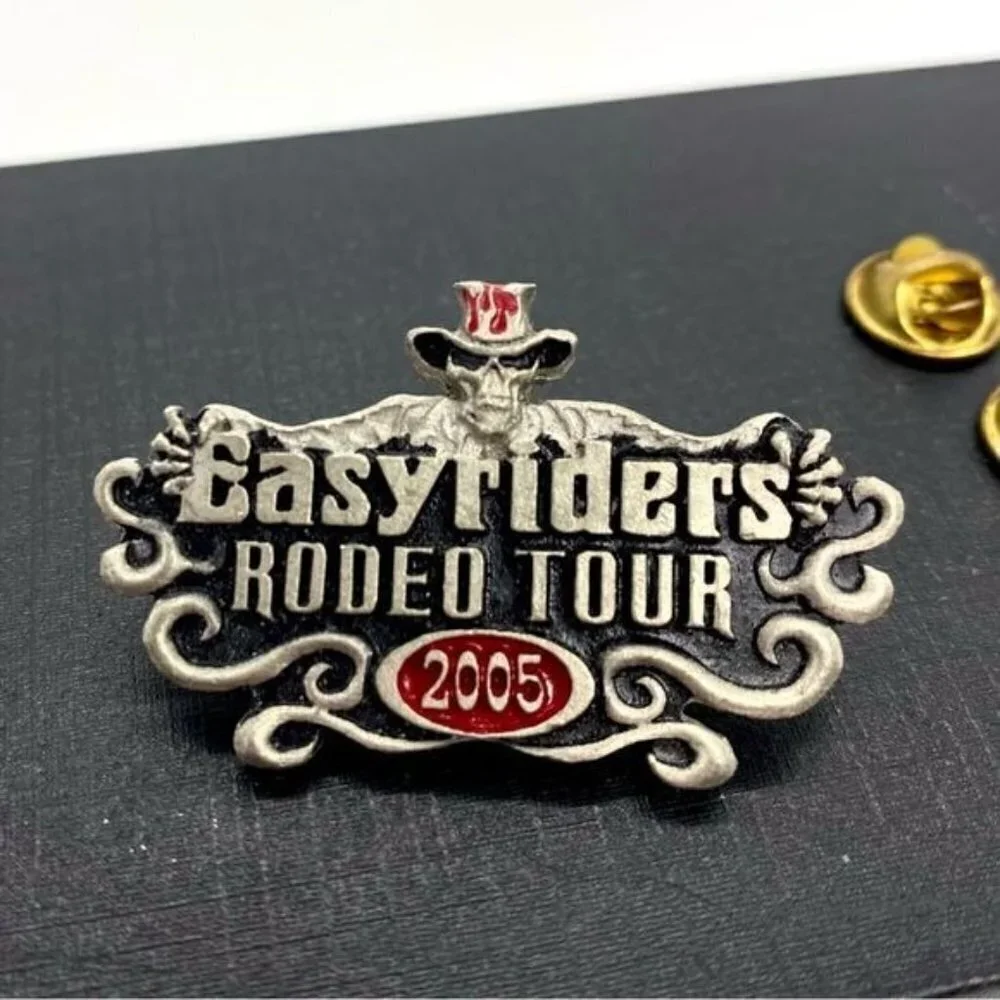 Easyriders Rodeo Tour 2005 Collectible Motorcycle Pin By Lady Hawk