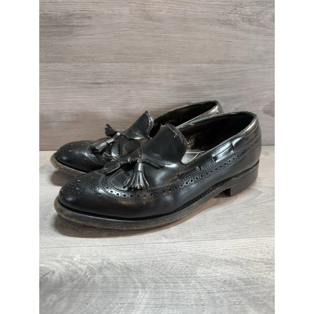 Florsheim Imperial Oxford Wingtip Tassel SlipOn Black Size 8.5D 317703