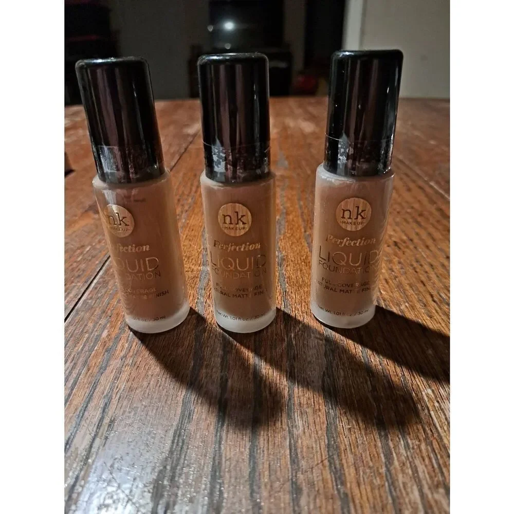 New Lot of 3 Sealed NK Makeup Perfection Liquid Foundation FFPF04 Warm Sand
