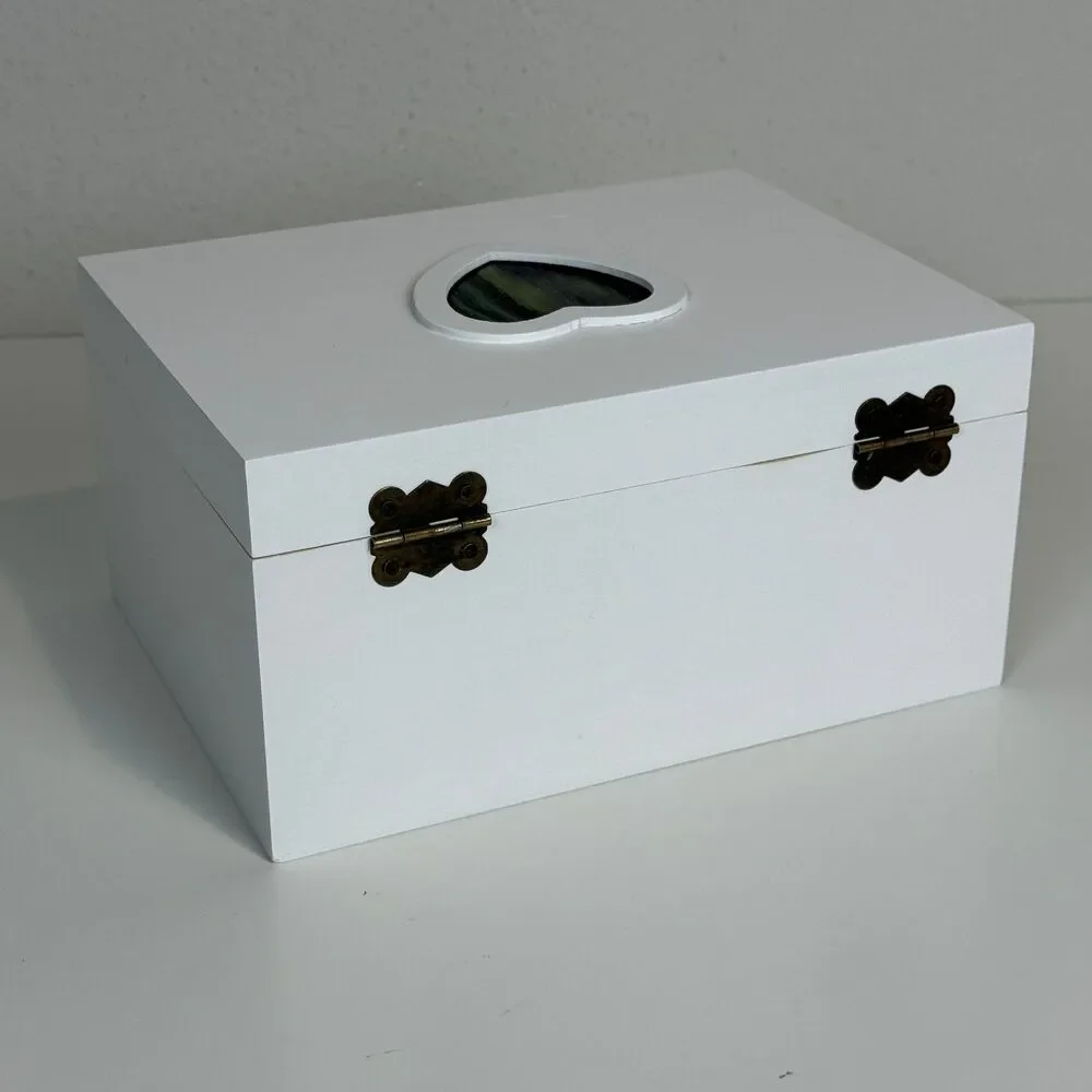 Handmade white wooden